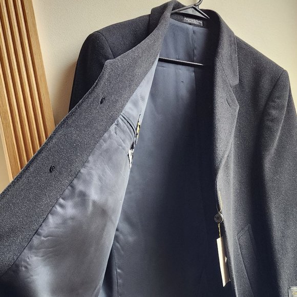 NWT di Silver/Simon & Sons Imported Cashmere Blend Dress Coat Size 40 Regular - Picture 14 of 16